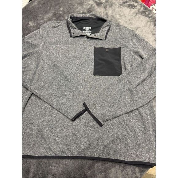 Duluth Trading Grey and black quarter snap fleece with pocket.  Men’s XXL  #flee - Picture 1 of 2